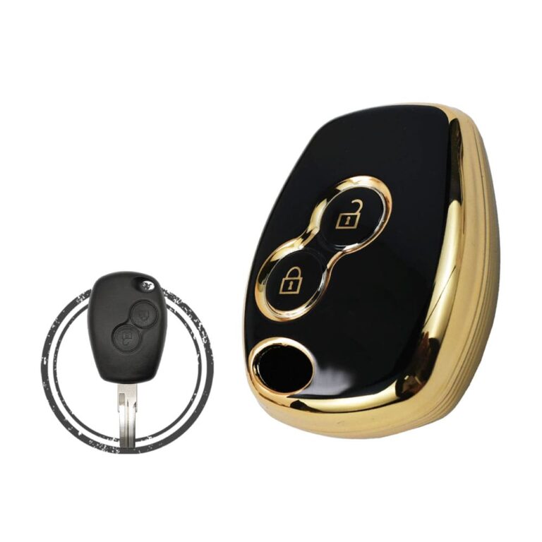 TPU Key Cover Case Protector For Renault Master Trafic Dacia Logan Duster Remote Head Key 2 Button BLACK GOLD Color