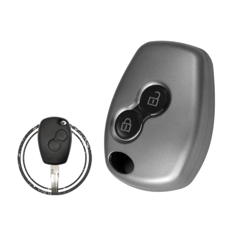 TPU Key Fob Cover Case For Renault Master Trafic Dacia Logan Duster Remote Head Key 2 Button BLACK Metal Color