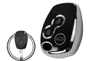 TPU Key Cover Case For Renault Master Trafic Dacia Sandero Logan Duster Remote Head Key 3 Button Black Chrome Color