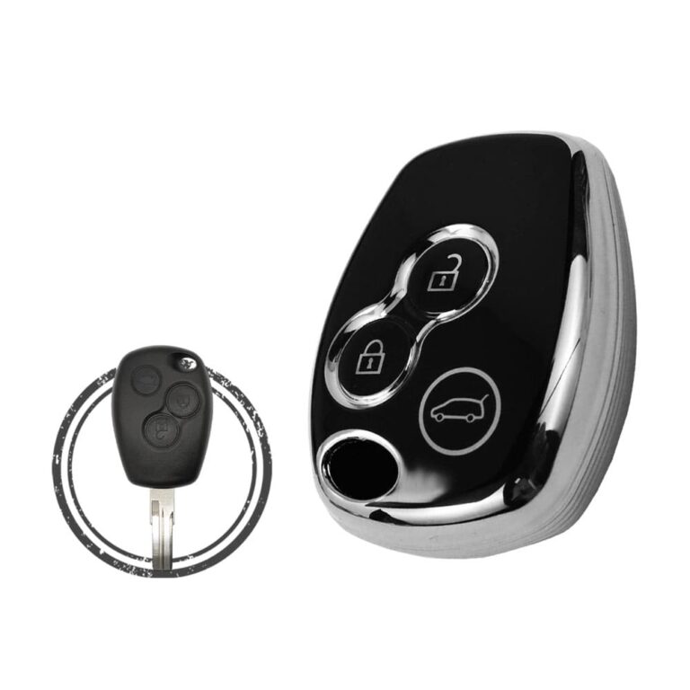 TPU Key Cover Case For Renault Master Trafic Dacia Sandero Logan Duster Remote Head Key 3 Button Black Chrome Color