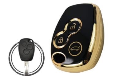 TPU Key Cover Case Protector For Renault Master Trafic Dacia Sandero Logan Duster Remote Head Key 3 Button BLACK GOLD Color