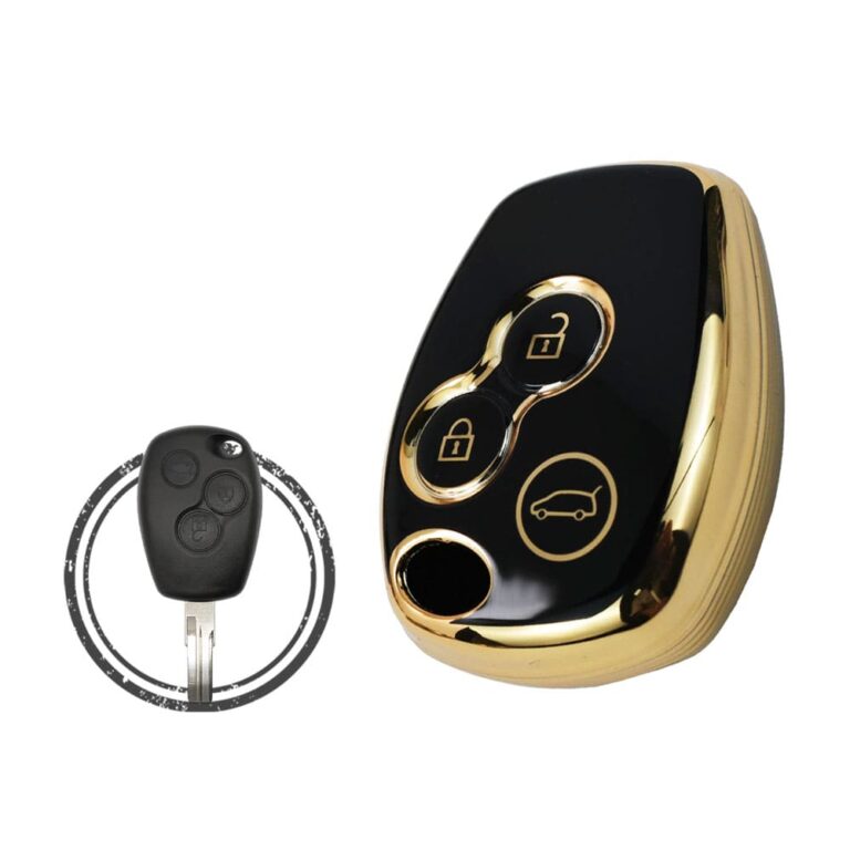 TPU Key Cover Case Protector For Renault Master Trafic Dacia Sandero Logan Duster Remote Head Key 3 Button BLACK GOLD Color