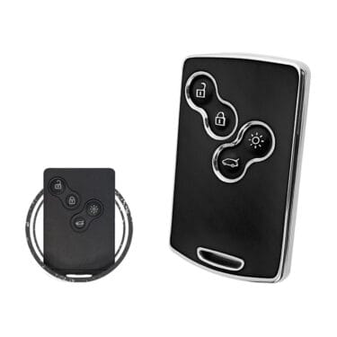 TPU Key Cover Case For Renault Megane 3 Laguna 3 Scenic 3 Fluence Koleos 4 Button Black Chrome Color