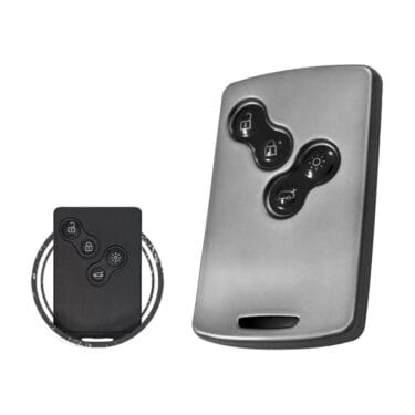 TPU Key Fob Cover Case For Renault Renault Megane 3 Laguna 3 Scenic 3 Fluence Koleos Smart Card Key 4 Button BLACK Metal Color