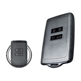 TPU Key Fob Cover Case For Renault Megane 4 Espace 5 Clio 5 Talisman Smart Key Card 4 Button BLACK Metal Color