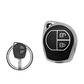 TPU Key Cover Case For Suzuki Swift Ignis Ciaz Jimny Remote Head Key 2 Button Black Chrome Color