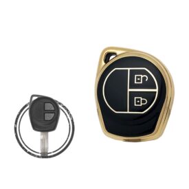 TPU Key Cover Case Protector For Suzuki Swift Ignis Ciaz Jimny Remote Head Key 2 Button BLACK GOLD Color