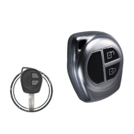 TPU Key Fob Cover Case For Suzuki Swift Ignis Ciaz Jimny Remote Head Key 2 Button BLACK Metal Color