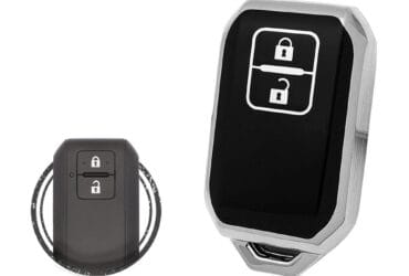 TPU Key Cover Case For Suzuki Swift Smart Key Remote 2 Button Black Chrome Color