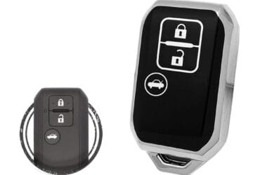 TPU Key Cover Case For Suzuki Swift Smart Key Remote 3 Button Black Chrome Color