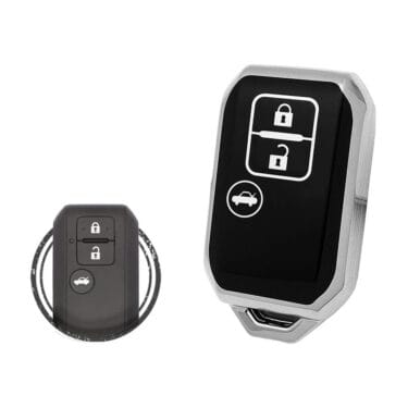 TPU Key Cover Case For Suzuki Swift Smart Key Remote 3 Button Black Chrome Color