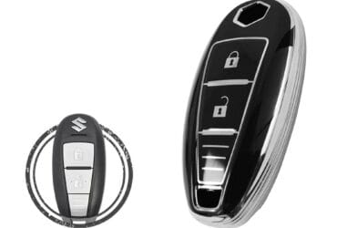 TPU Key Cover Case For Suzuki Vitara Baleno Smart Key Remote 2 Button Black Chrome Color