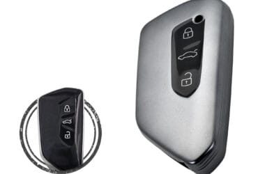 TPU Key Cover Case For Volkswagen VW Golf 8 Smart Key Remote 3 Button BLACK Metal Color