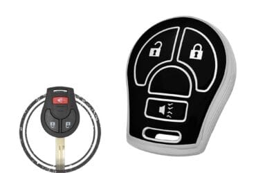 TPU Key Cover Case For Nissan Micra X-Trail Rogue Versa Remote Head Key 3 Button Black Chrome Color