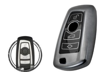 TPU Key Cover Case For BMW CAS4 Smart Key Remote 4 Button BLACK Metal Color