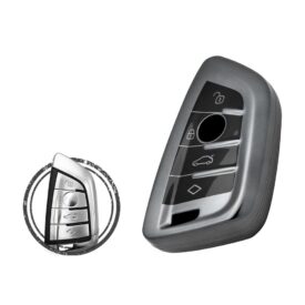 TPU Key Cover Case For BMW F-Series X5 X6 CAS4+/FEM/BDC Smart Key Remote 4 Button BLACK Metal Color
