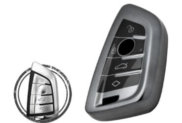 TPU Key Cover Case For BMW F-Series X5 X6 CAS4+/FEM/BDC Smart Key Remote 4 Button BLACK Metal Color