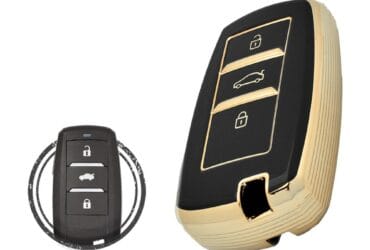 TPU Key Cover Case For Changan CS35 CS75 Smart Key Remote 3 Button BLACK GOLD Color