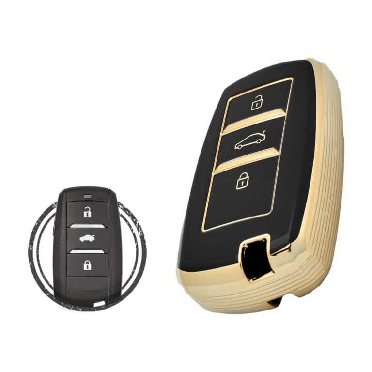 TPU Key Cover Case For Changan CS35 CS75 Smart Key Remote 3 Button BLACK GOLD Color
