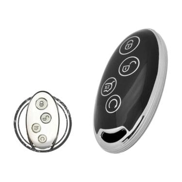 TPU Key Cover Case For BYD Song Max Yuan Smart Key Remote 4 Button Black Chrome Color