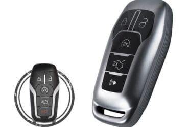 TPU Key Cover Case For Ford Explorer Edge Fusion Smart Key Remote 5 Button BLACK Metal Color