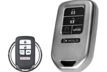 TPU Key Cover Case For Honda Accord Civic Pilot CR-V HR-V Smart Key Remote 5 Button BLACK Metal Color