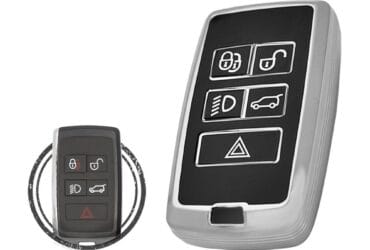 TPU Key Cover Case For Land Rover Discovery Range Rover Vogue Sport Smart Key Remote 5 Button Black Chrome Color