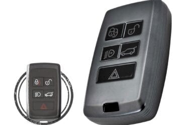 TPU Key Fob Cover Case For Land Rover Discovery Range Rover Vogue Sport Smart Key Remote 5 Button BLACK Metal Color