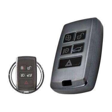TPU Key Fob Cover Case For Land Rover Discovery Range Rover Vogue Sport Smart Key Remote 5 Button BLACK Metal Color