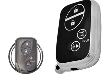 TPU Key Cover Case For Lexus Smart Key Remote 4 Button Black Chrome Color