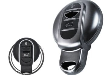 TPU Key Cover Case For Mini Cooper Remote Key 3 Button BLACK Metal Color