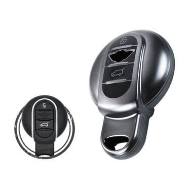TPU Key Cover Case For Mini Cooper Remote Key 3 Button BLACK Metal Color