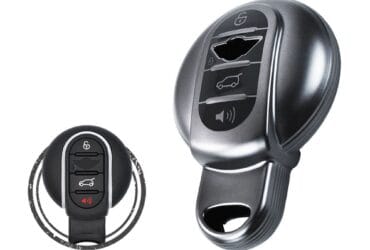 TPU Key Cover Case For Mini Cooper Remote Key 4 Button BLACK Metal Color