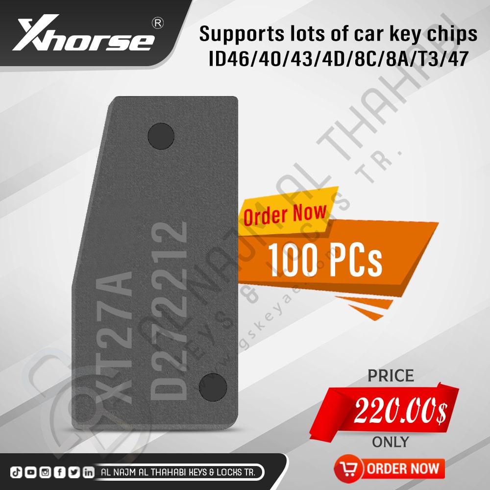 100pcs Xhorse VVDI Super Chip XT27A01 XT27A66 Transponder