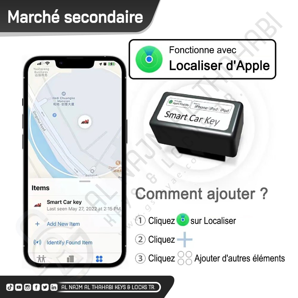 Traceur GPS pour voiture OBD localisateur GPS pour iPhone iPad application officielle Find My Apple 725550-370200 (2)