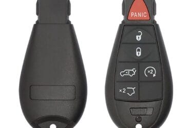Coque de clé télécommande Fobik pour Jeep Grand Cherokee 2009-2013 6 boutons avec ouverture vitre arrière