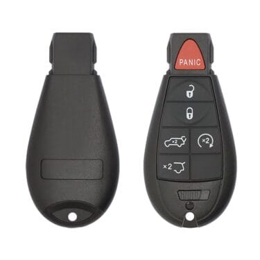 2009-2013 Jeep Grand Cherokee Fobik Key Remote Shell Cover 6 Button w/ Rear Glass IYZ-C01C Aftermarket