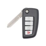 2021 Nissan Sunny Flip Key Remote Shell Cover 4 Button NSN14 Blade For H0561-5EF0C Aftermarket (1)