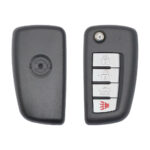2021 Nissan Sunny Flip Key Remote Shell Cover 4 Button NSN14 Blade For H0561-5EF0C Aftermarket