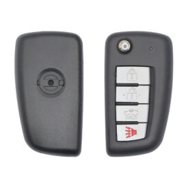 2021 Nissan Sunny Flip Key Remote Shell Cover 4 Button NSN14 Blade For H0561-5EF0C Aftermarket