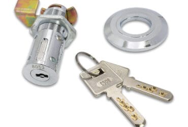 Barillet de serrure cylindrique rond de remplacement avec 2 clés taille 50 mm