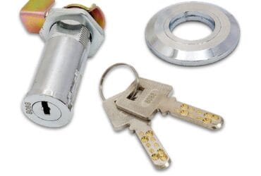 Barillet de serrure cylindrique rond de 60 mm avec 2 clés