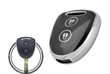 TPU Key Cover Case For Toyota Avanza Remote Head Key 2 Button Black Chrome Color