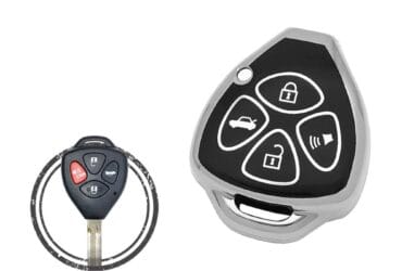 TPU Key Cover Case For Toyota Camry Avalon Aurion Yaris Corolla Remote Head Key 4 Button Black Chrome Color
