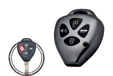 Coque en TPU pour clé à tête avec télécommande 4 boutons pour Toyota couleur métal noire