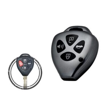 TPU Car Key Fob Cover Case For Toyota Camry Avalon Aurion Yaris Corolla Remote Head Key 4 Button BLACK Metal Color