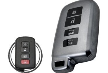 TPU Car Key Cover Case For Toyota Corolla Avalon Camry Smart Key Remote 4 Button BLACK Metal Color