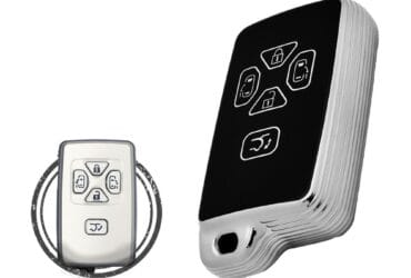 TPU Key Cover Case For Toyota Previa Smart Key Remote 5 Button Black Chrome Color