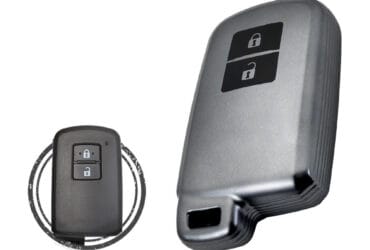 TPU Car Key Fob Cover Case For Toyota Land Cruiser RAV4 Smart Key Remote 2 Button BLACK Metal Color