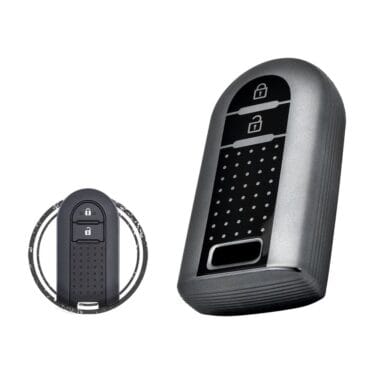 TPU Car Key Fob Cover Case For Toyota Rush Smart Key Remote 2 Button BLACK Metal Color